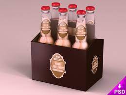 Six Pack Beer Packaging Mock Up Beer Packaging Beer Pack Bottle Mockup
