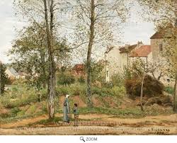 Painting Reproduction Of Houses At Bougival Autumn Camille Pissarro Camille Pissarro Landscape Impressionism