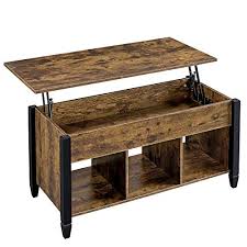 Customer satisfaction has always been our pursuit, if not. Yaheetech Rustic Style Lift Top Coffee Table With Hidden Storage Compartment Shelf Lift Tabletop Pop Up