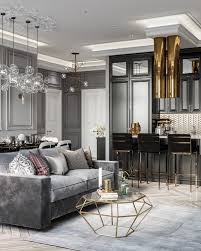 11 living room color schemes to make your living room cozy Luxury All Grey And Gold Monochromatic Living Room Decor Living Room Decor Gray Monochromatic Living Room Luxury Living Room Decor