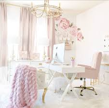 Blush Pink Home Office Pink Home Offices Home Office Decor Home Decor