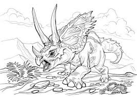 Trace the dotted letters and then color in this fun triceratops dinosaur coloring page worksheet. Triceratops Dinosaur Coloring Page For Children And Adults Royalty Free Cliparts Vectors And Stock Illustration Image 164694483