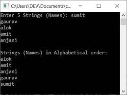 Hhs a to z index: C Program To Sort String