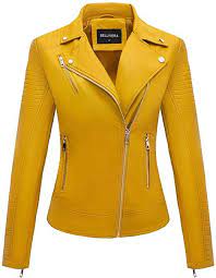 Amazon Com Bellivera Women S Faux Leather Jacket Moto Casual Short Coat For Spring And Fall C Faux Leather Jacket Women Leather Jacket Leather Jacket Outfits