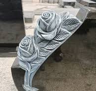 Black Granite Headstone With Antique Carved Roses - China ...