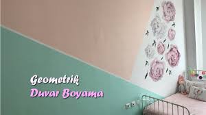 Kizimizin Odasini Boyattik Geometrik Duvar Boyama Eglenceli Cocuk Videolari Geometric Wall Paint Youtube