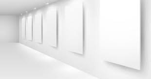 Blank Interiors Exhibition Boards On A Wall Vecto2000 Com Blank Wallpaper White Art Wall