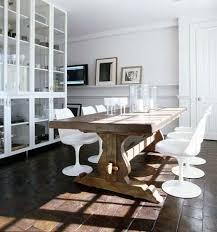 Greige Pictures Modern White Chairs Rustic Dining Table Dining Room Table