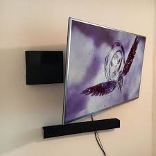 Wall Mounted Ps4 Behind The Tv Just Re Adjust The Tv And It S Completely Hidden Https Hideitmounts Com Collections Outdoor Remodel Wall Mounted Tv Tv Wall
