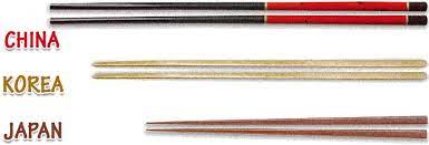 Chinese chopsticks are more commonly blunt, while japanese ones tend to be sharp and pointed in style. Talk Talk Korea