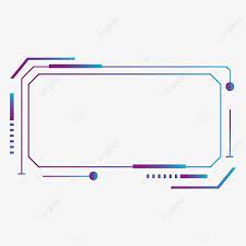 Blue Gradient Technology Border Decoration Border Clipart Blue Border Border Png And Vector With Transparent Background For Free Download Technology Background Background Images For Editing Blue Neon Lights