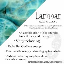 Larimar Crystal Meaning Energy Crystals Crystal Meanings Crystal Healing Stones