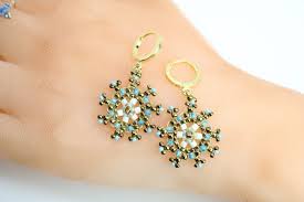 Boucles Rondes En Perles Couleur Bronze Et Turquoise Anneau Dore Bijou Boheme Tisse Creation Fait Main Claire Garrigues Bijoux En 2020 Bijoux Boheme Perle Bijoux
