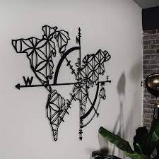 Farmhouse wall decor, wreath and window, rustic wood & metal, cathedral arch, church windows, kitchen wall decor, dinning room wall decor, cottagexpressions. Buy Northshire Metal Wall Decor World Map Of Life Metal Wall Art Xl Black Wall Decor Bathroom Decor Bedroom Decor And Kitchen Wall Decor Wall Decorations For Living Room Online In Italy