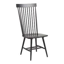 Find modern dining chairs as dashing as the table itself. Black Wood Kamron High Back Windsor Chairs Set Of 2 World Market
