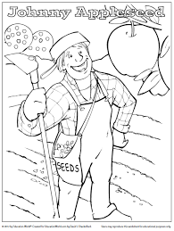 This Charming Johnny Appleseed Coloring Sheet Celebrates An American Legend Apple Coloring Pages Johnny Appleseed Activities Johnny Appleseed