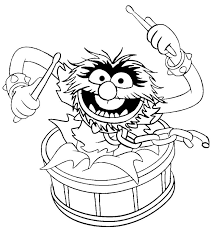 Enjoy these awesome and printable coloring pages from the muppets and the muppets 2: Animal From Muppets Coloring Page Free Printable Coloring Pages For Kids