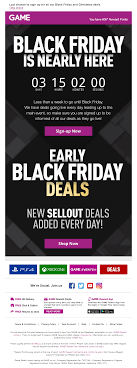 Black Friday Email From Game With Countdown Timer Emailmarketing Email Marketing Countdown Timer Blackfri Black Friday Email Countdown Timer Black Friday