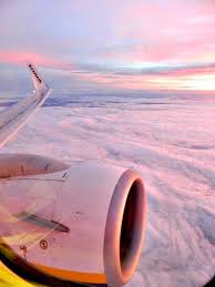 Last Year Ryanair Sky Plane Pink Amazing Clouds Airplane Window Travel Aesthetic Sky Aesthetic