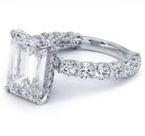 5 Carat Emerald Cut Micropavé Lucida Setting