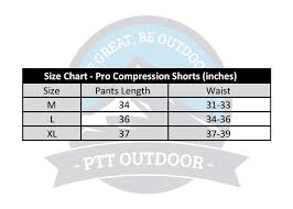 Size Chart Short Ptt Outdoor