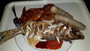 Poisson Braise Frite De Plantain Et Baton De Manioc Food Meat Steak