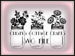 Free Free Flower Mason Jar Svg SVG PNG EPS DXF File