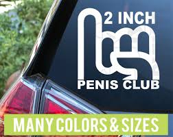2 Inch Penis Club Funny Prank Import Car Truck Domestic Vinyl Decal Sticker  Tik | eBay