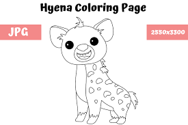 Whether you only know hyenas from lion king, or you're an avid fan, you can enjoy our coloring pages. Coloring Page For Kids Hyena Graphic By Mybeautifulfiles Creative Fabrica