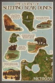 I Was From The City She Was From The Outside I Was From The North She Was From The South Side Print Sleeping Bear Dunes Michigan Sleeping Bear Dunes Legend Map Lantern Press Artwork Sleeping Bear Dunes Michigan Michigan Travel
