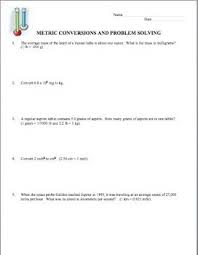 Metric Conversions Using Dimensional Analysis Dimensional Analysis Chemistry Worksheets Metric Conversions