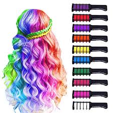 Here's how you can get the look too! Amazon Com 10 Color Hair Chalk For Girls Kids Temporary Bright Hair Color Chalk Comb Set For Girls Of Ages 4 5 6 7 8 9 10 Perfect Birthday Gifts Christmas New Year