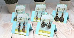Hey guys, here is a simple diy for making your own earring card displays. Easy Earring Cards Earring Cards Diy Earring Cards Business Card Maker