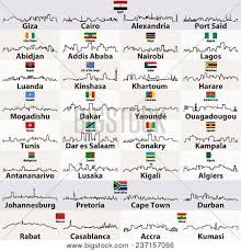 Download 106 city skylines icons. Vector Outlines Icons Of African Cities Skylines Poster Id 237157066