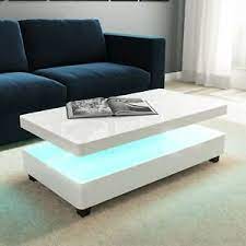 5 out of 5 stars. High Gloss White Coffee Table With Led Lighting Ebay