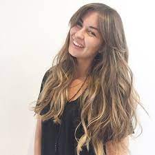 Long Layered Chestnut Brown Hair With Long Parted Bangs Long Hair Styles Hairstyles With Bangs Hair Styles