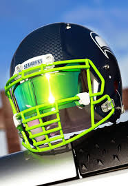 First impression of the visorguard football visor protection film find it online at: Seattle Seahawks Custom Build Football Helmets Football Cool Football Helmets