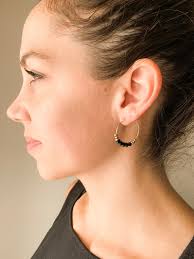 Gold Hoop Earrings With Balls