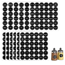 Amazon.com : SAVITA 432pcs 3.5cm Spice Labels Stickers, Round Preprinted  Spice Labels Waterproof Spice Jar Label Spice Labels Spice Containers  Labels Seasoning Labels for Spices Rack Organization (Black) : Office  Products
