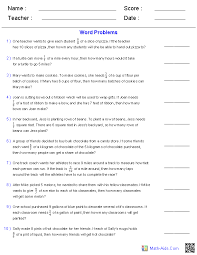 These math word problems may require multiplication or division to solve. Word Problems Worksheets Dynamically Created Word Problems