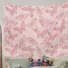Pink Butterflies Tapestry Ins Tapestry Pink Tension Hippie Etsy In 2020 Tapestry Pink Tapestry Hippie Tapestry