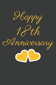 Gift your spouse something special for this milestone. Happy 18th Anniversary 18th Anniversary Gift Journal Notebook Unique Greeting Cards Alternative Heart Theme By Not A Book