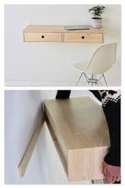Floating Desk In Solid Maple Wall Mounted Desk Etsy Floating Desk Wall Mounted Desk Diy Floating Desk