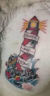 Guide me home album has 7 songs sung by michiko, karen gibson roc, marc hartman. Guide Me Home Traditional Lighthouse With Anchor By Yu Ya Godspeed Tattoo In Okinawa Tattoos