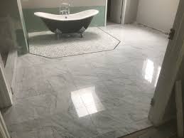 See more ideas about white marble floor, house interior, black and white marble. Master Bathroom Job 2 X2 Carerra White Marble Floor With Black Marble Pencils Outlining Black And White Marble Basket Weave 2 3 Tile