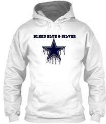 Dallas Cowboys Bleed Blue Silver White Sweatshirt 34 99 Www Sidelinetees Com Dallas Cowboys Gear Dallas Cowboys White Sweatshirt