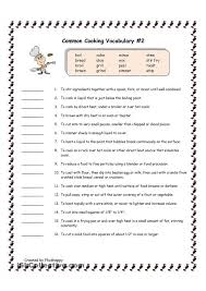 Common Cooking Vocabulary 2 Cooking Classes For Kids Cooking Lesson Plans Vocabulary