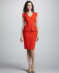 Black Halo Keyton Peplum Dress Orange Peplum Dress Dresses Dresses For Work