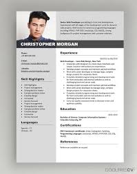 Material style professional resume template for free download with cover letter. Cv Resume Templates Examples Doc Word Download
