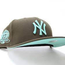 New York Yankees 27 Champions New Era 59fifty Fitted Hat Brown Teal U Ecapcity